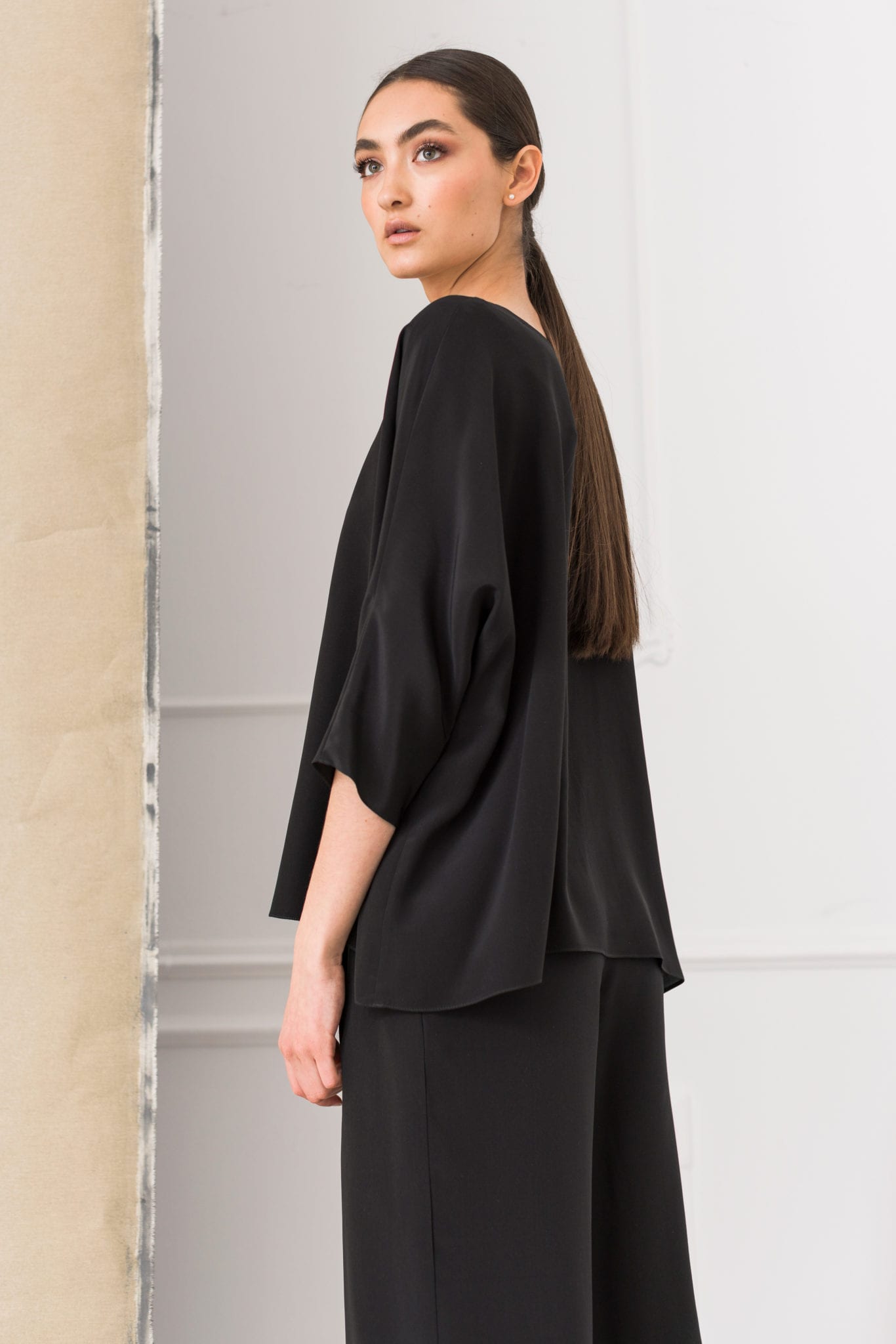 I'm all over the place natural matte viscose trousers | FEMINIMAL